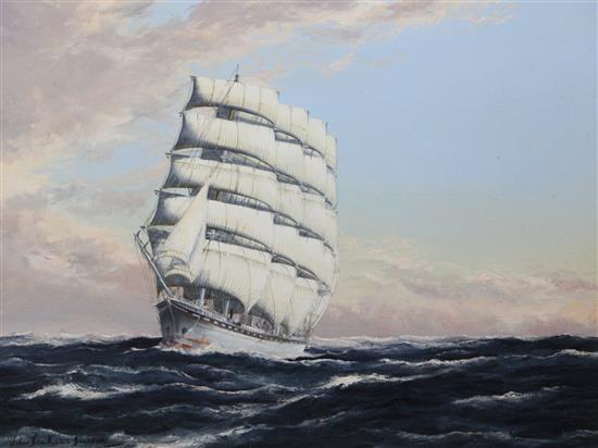 John Bentham-Dinsdale (1927-2008) The Great White Ship, The France II 18 x 24in.